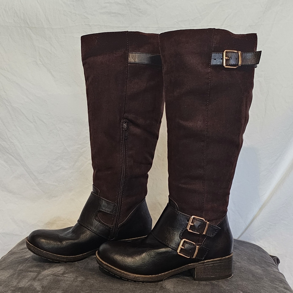 *LIKE NEW* Rampage 'Ram Ida' Chocolate Brown Knee High Boots